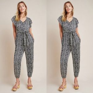 Anthropologie Zadie Satin Jumpsuit